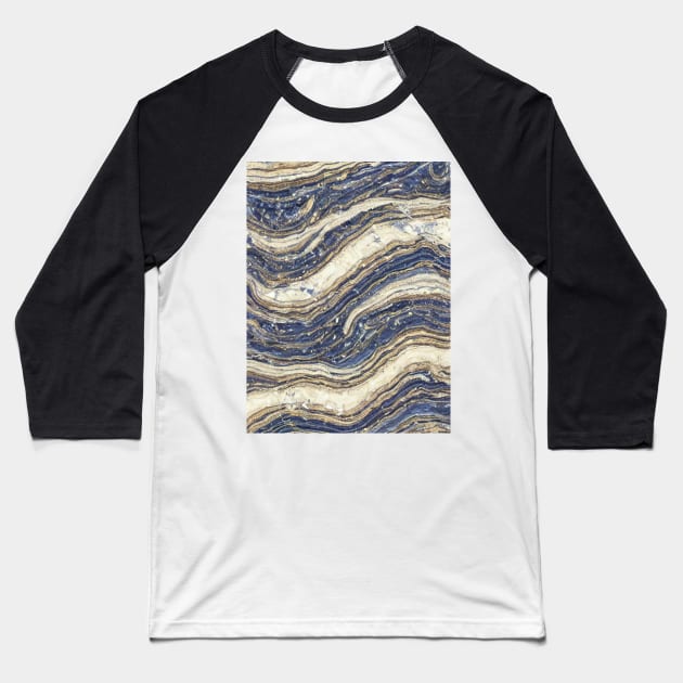 Natural polished marble and granite Baseball T-Shirt by Alekxemko